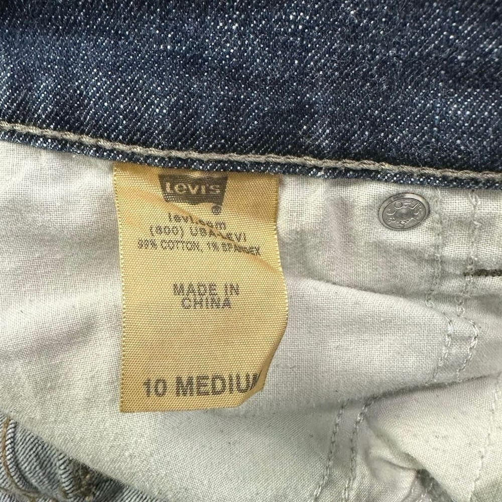 Levi's 512 Perfectly Slimming Bootcut Jeans Size 10 Medium Flap Pocket Dark - Picture 6 of 8